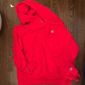 Champion Red Pullover Sweater with Classic Logo